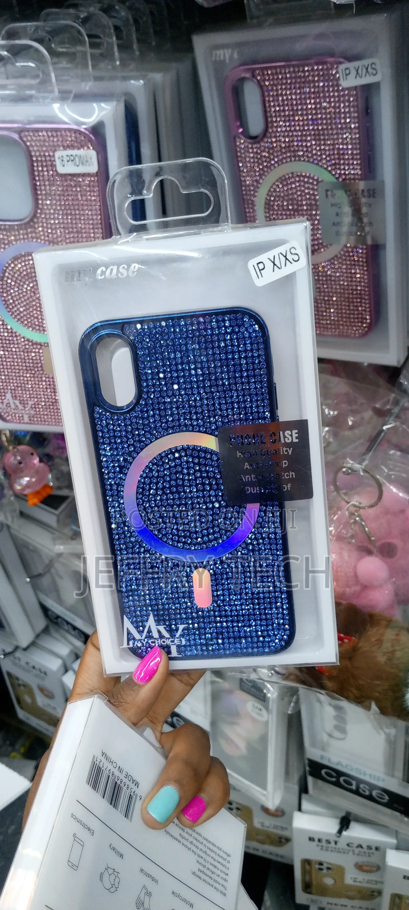 Magsafe Glitter Shockproof Phone Case for iPhone X/Xs-Blue