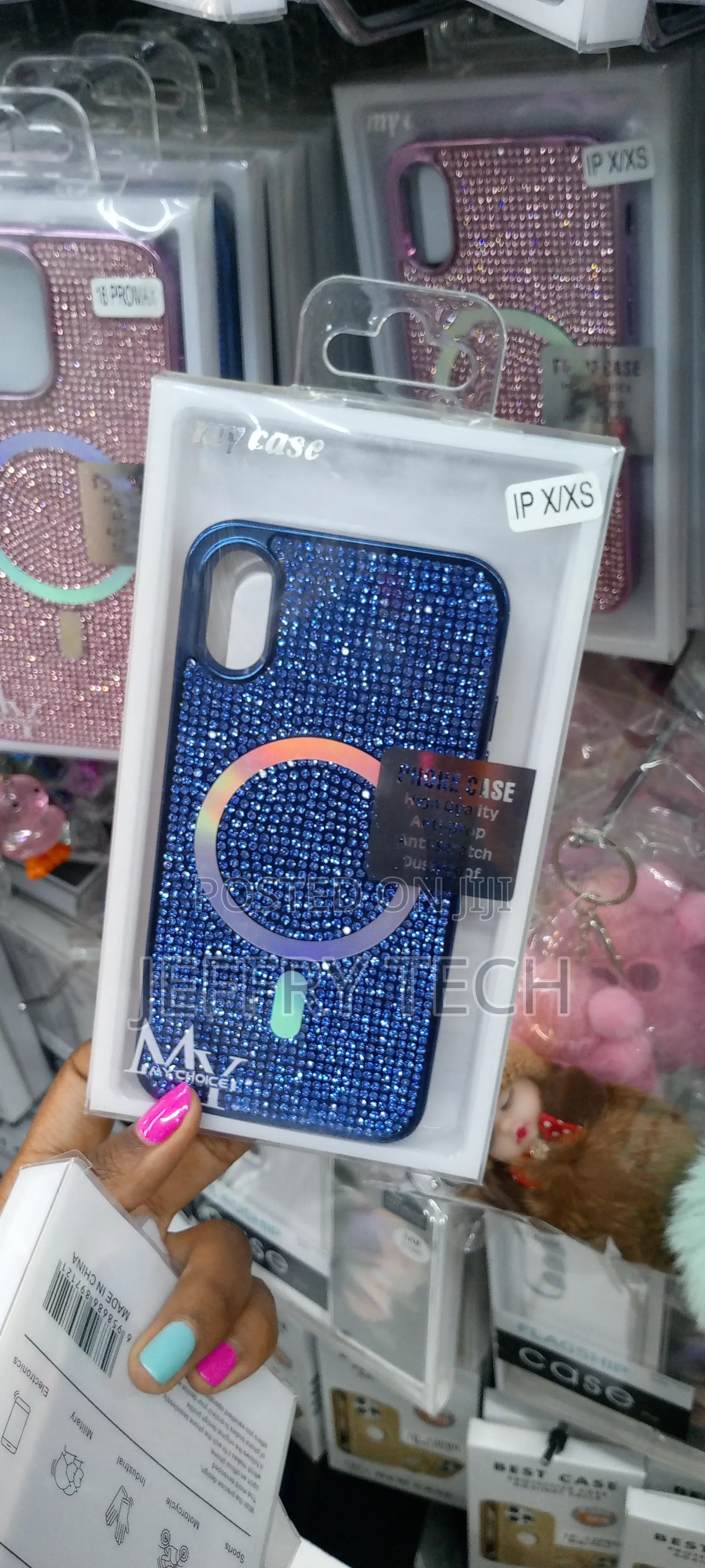 Magsafe Glitter Shockproof Phone Case for iPhone X/Xs-Blue