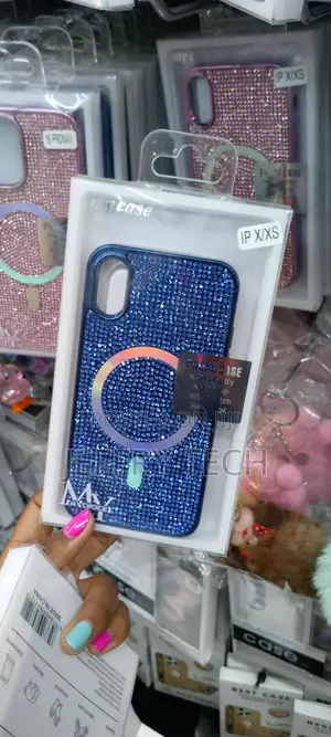 Magsafe Glitter Shockproof Phone Case for iPhone X/Xs-Blue