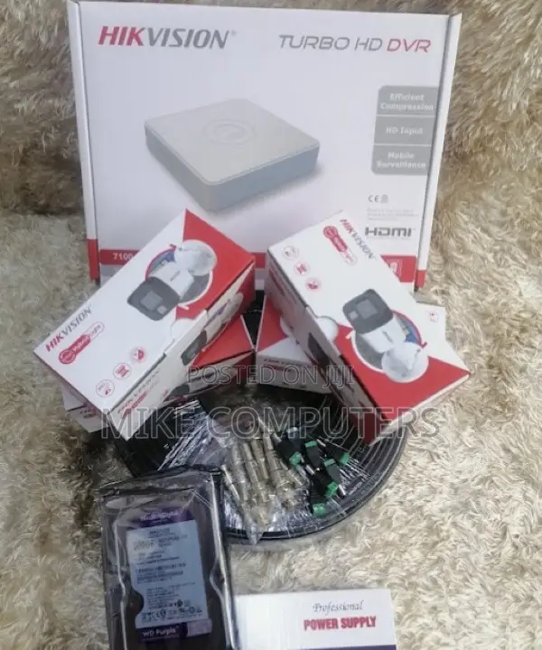 Hikvision Complete CCTV Kit With 4 Cameras (1080p/2mp).