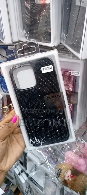 iPhone 16 Pro Max Case Glitter Magnetic Shockproof-Black