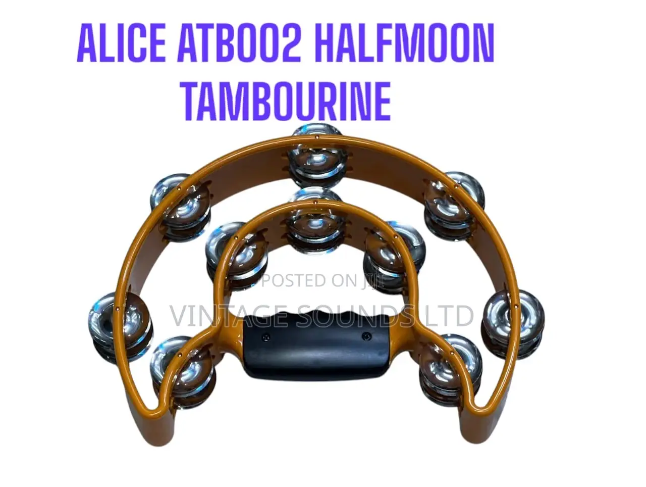 Alice Atb00 Percussion Half Moon Tambourine Different Color