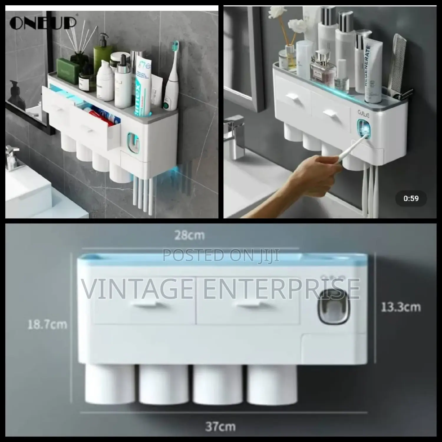 4 Cups Luxury Toothbrush Holder