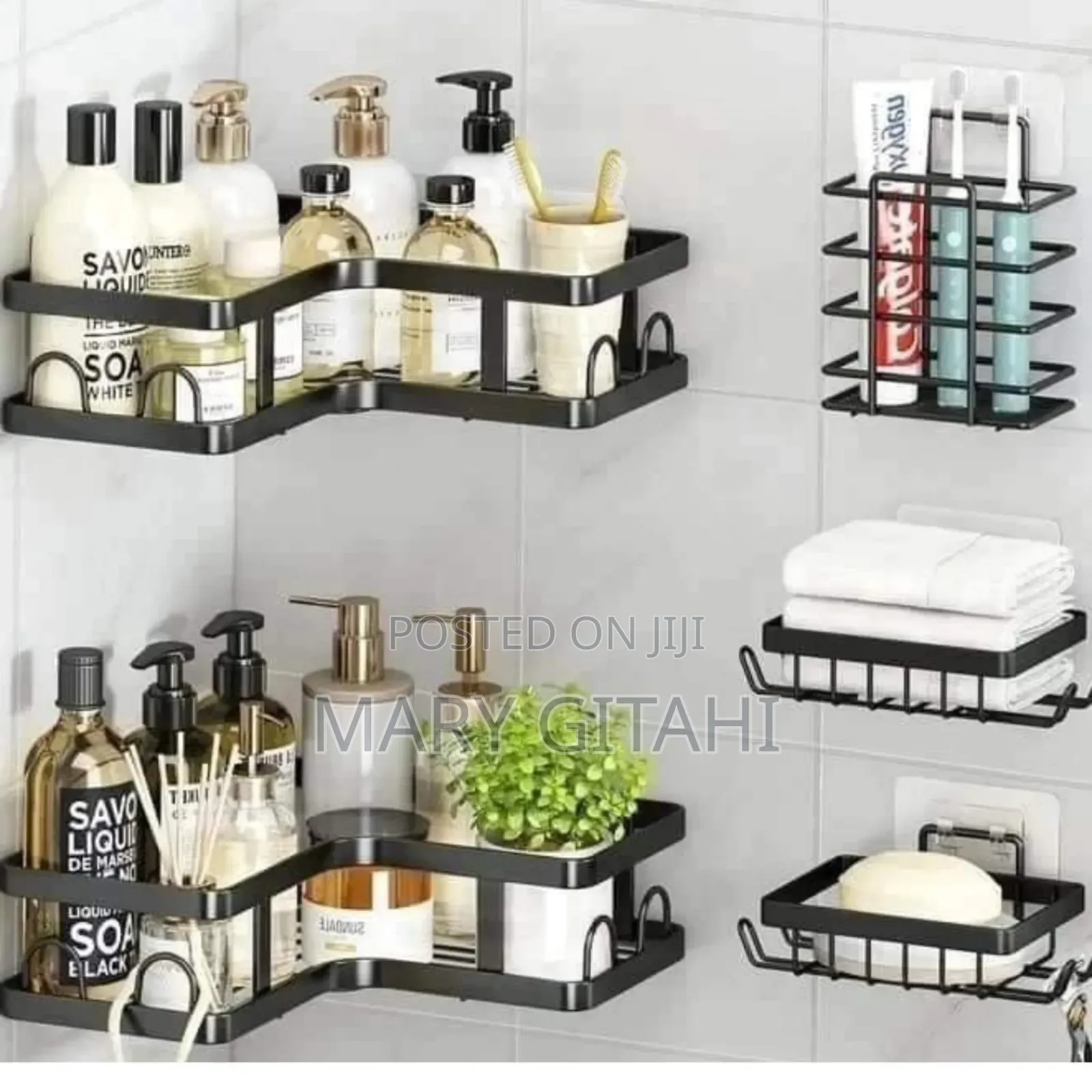 5pcs Set Shower Caddy Shelf/Bathroom Organizer**"