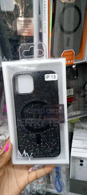 iPhone 13 Glitter Case, Luxury With Magsafe Cover - Black