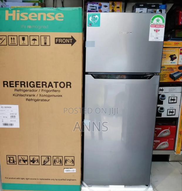Hisense Double Door 154L Grey Refrigerator- 1 Star - main view