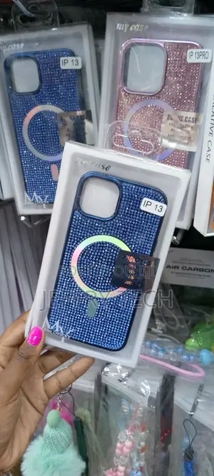 iPhone 13 Magnetic Glitter Case Cute Back Luxury -Blue