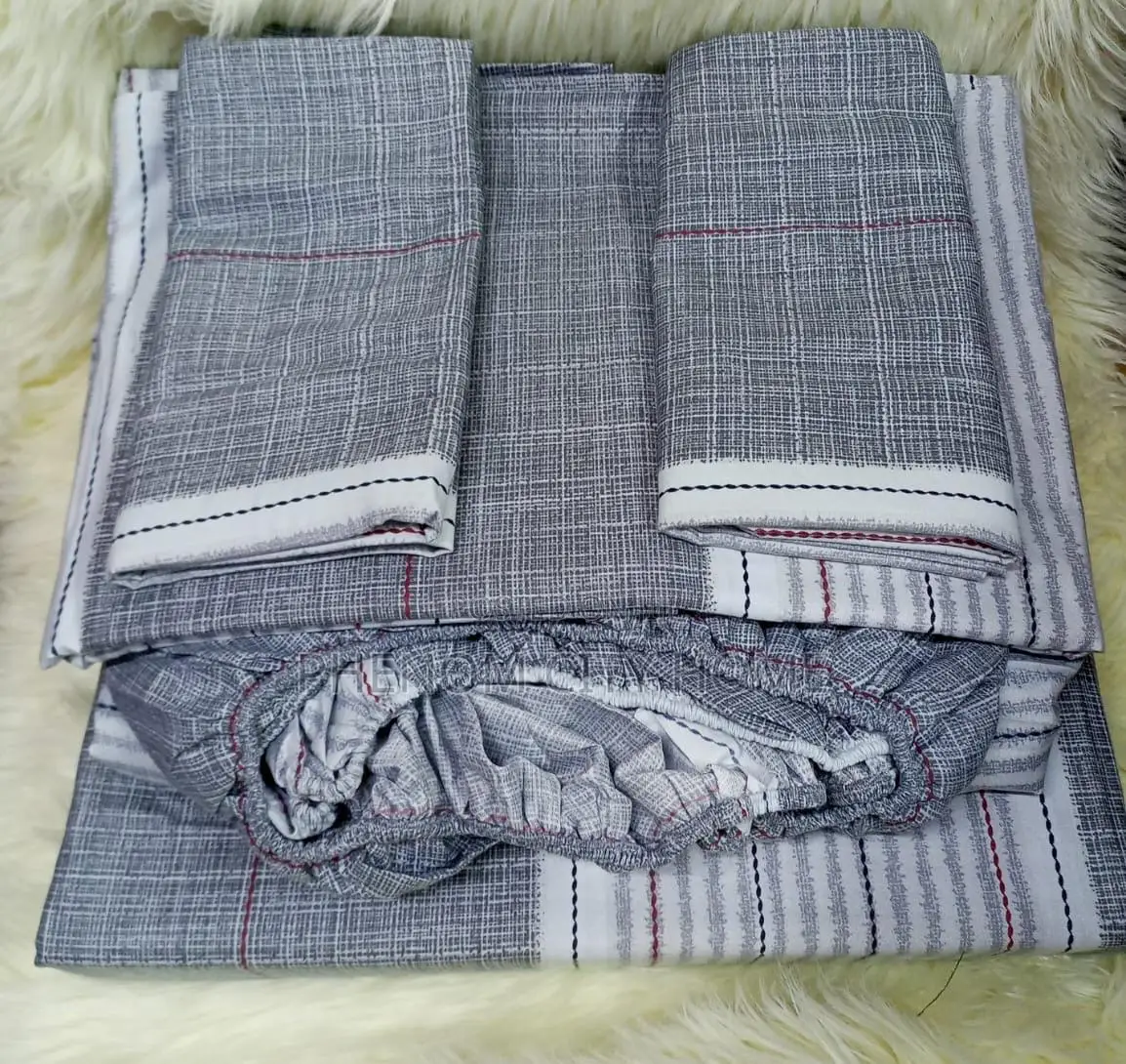Patterned 5pc Mattress Cover Set
