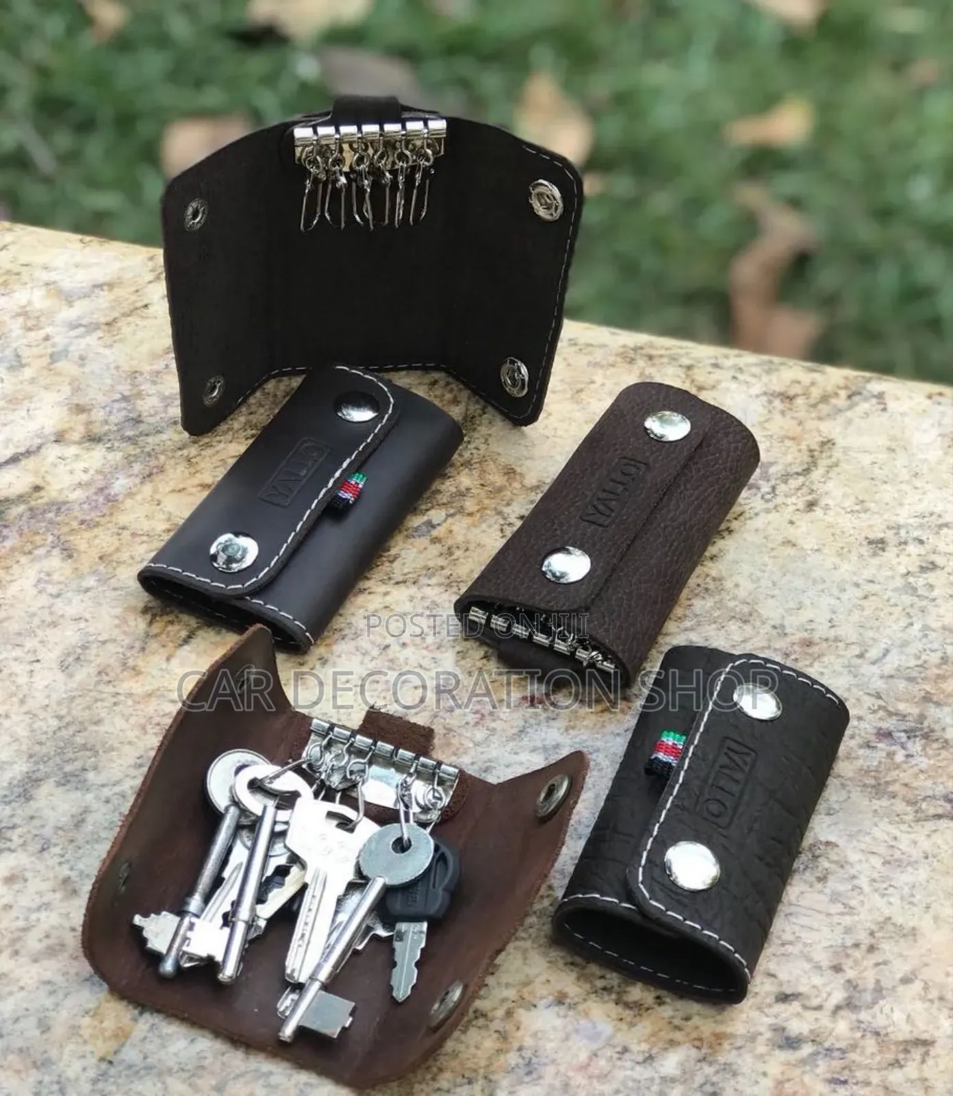 Key Case Pu Leather Key Ring Holder