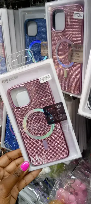 iPhone 12/12 Pro Magnetic Glitter Case, Luxury Case-Pink