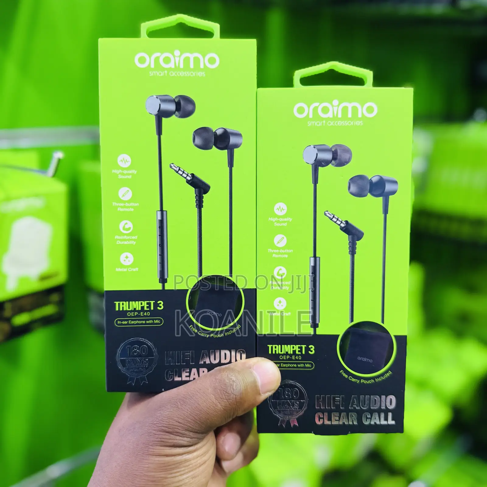 Oraimo TRUMPET 3oep- E40 Earphone With Mic