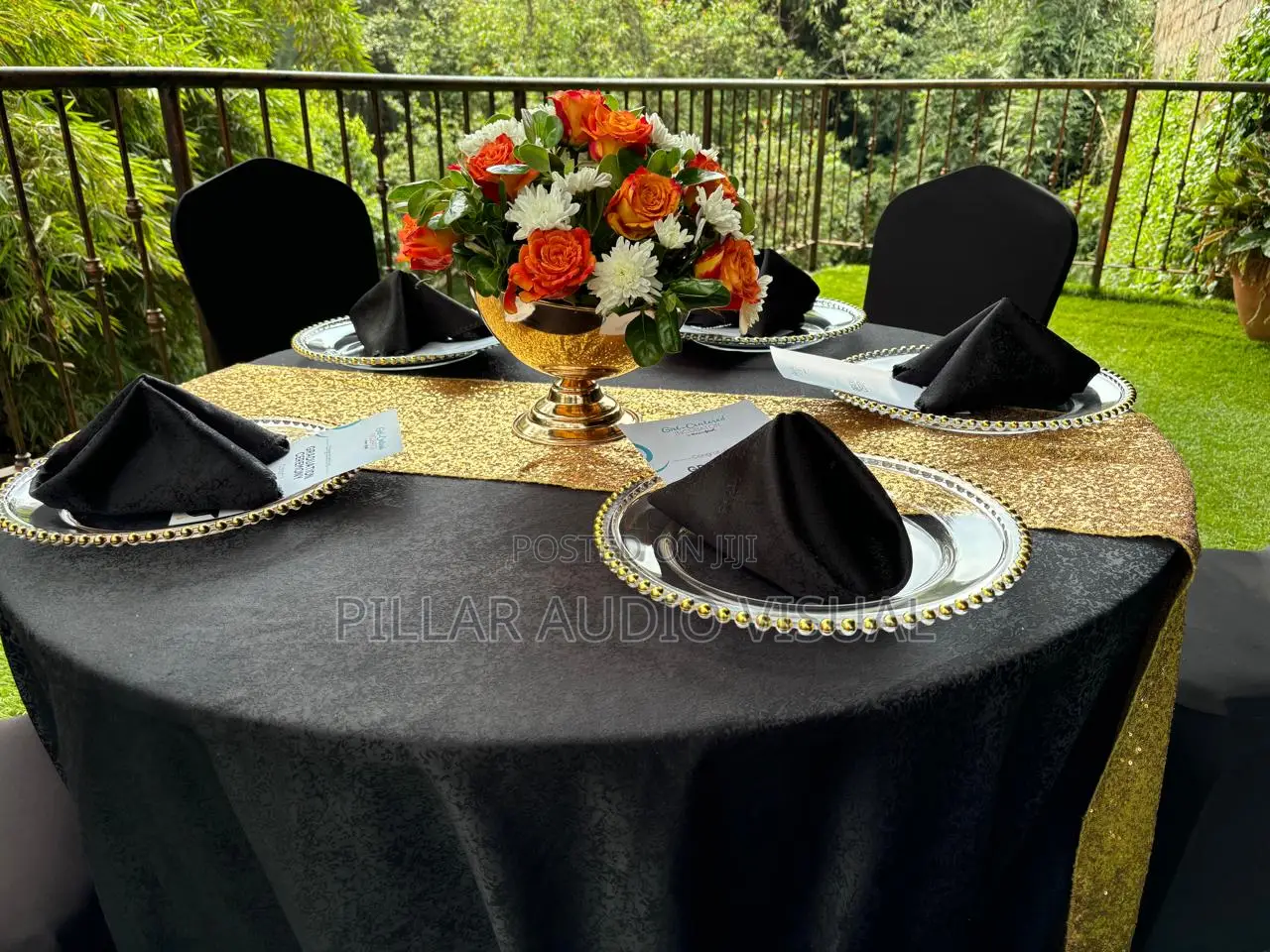 Round Tables With Centerpieces for Hire, Seats to Available