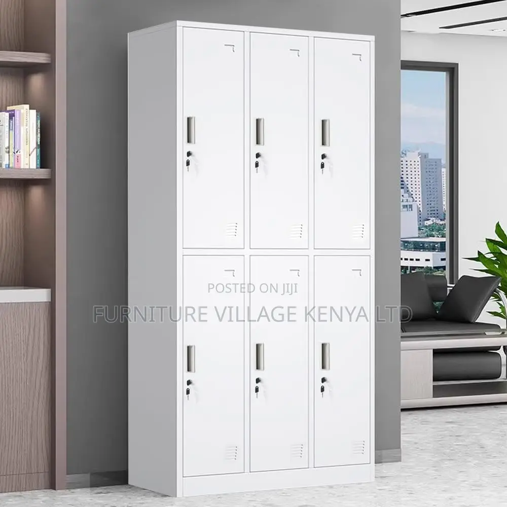 Storage Cabinets; 6-Locker Steel Office Filing Cabinet