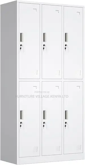 Storage Cabinets; 6-Locker Steel Office Filing Cabinet