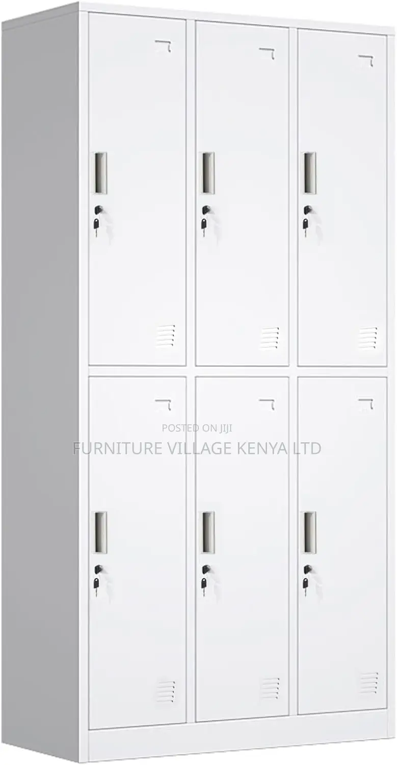 Storage Cabinets; 6-Locker Steel Office Filing Cabinet