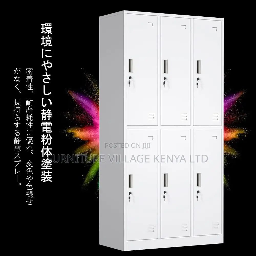 Storage Cabinets; 6-Locker Steel Office Filing Cabinet