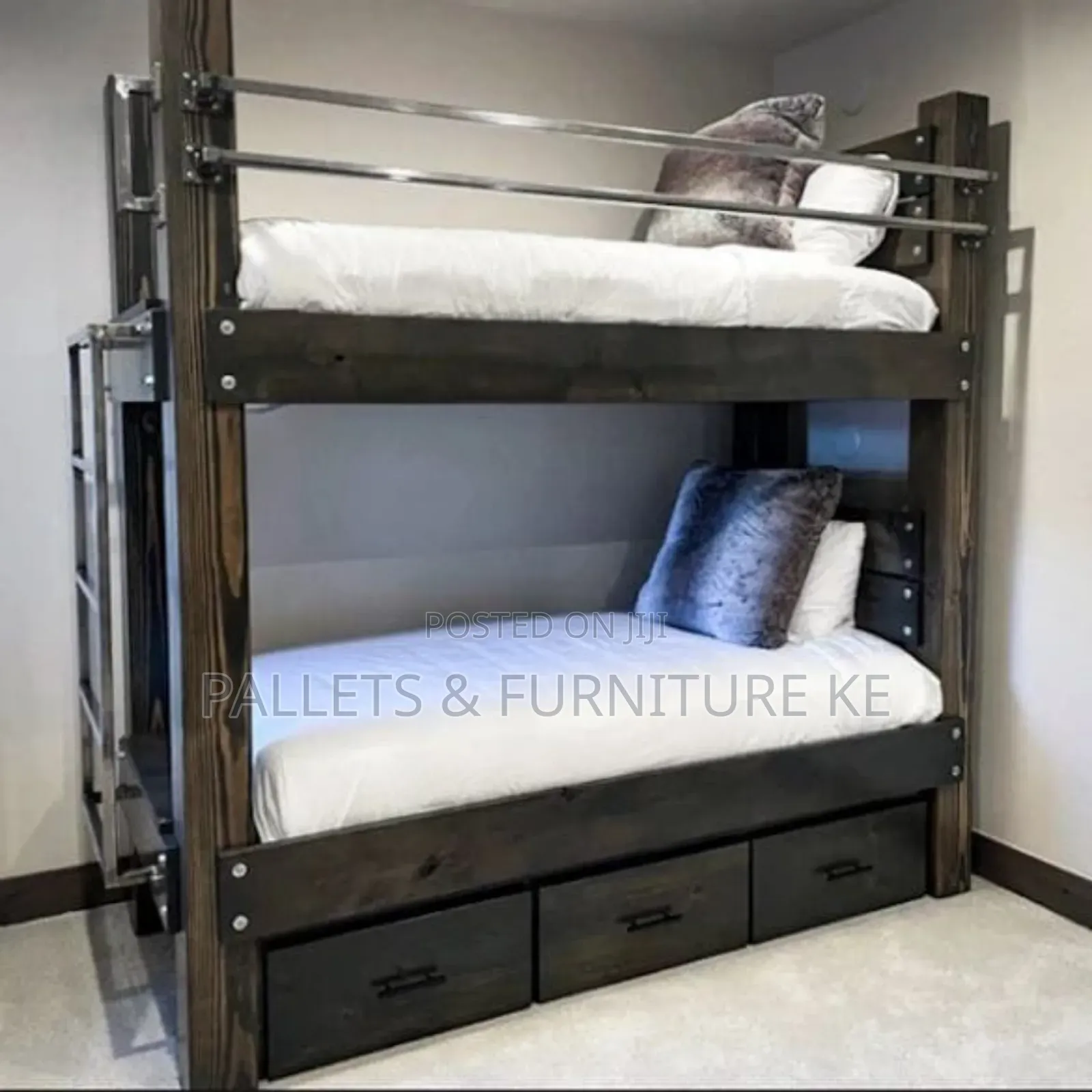 Grey Double Decker Bed 🛏