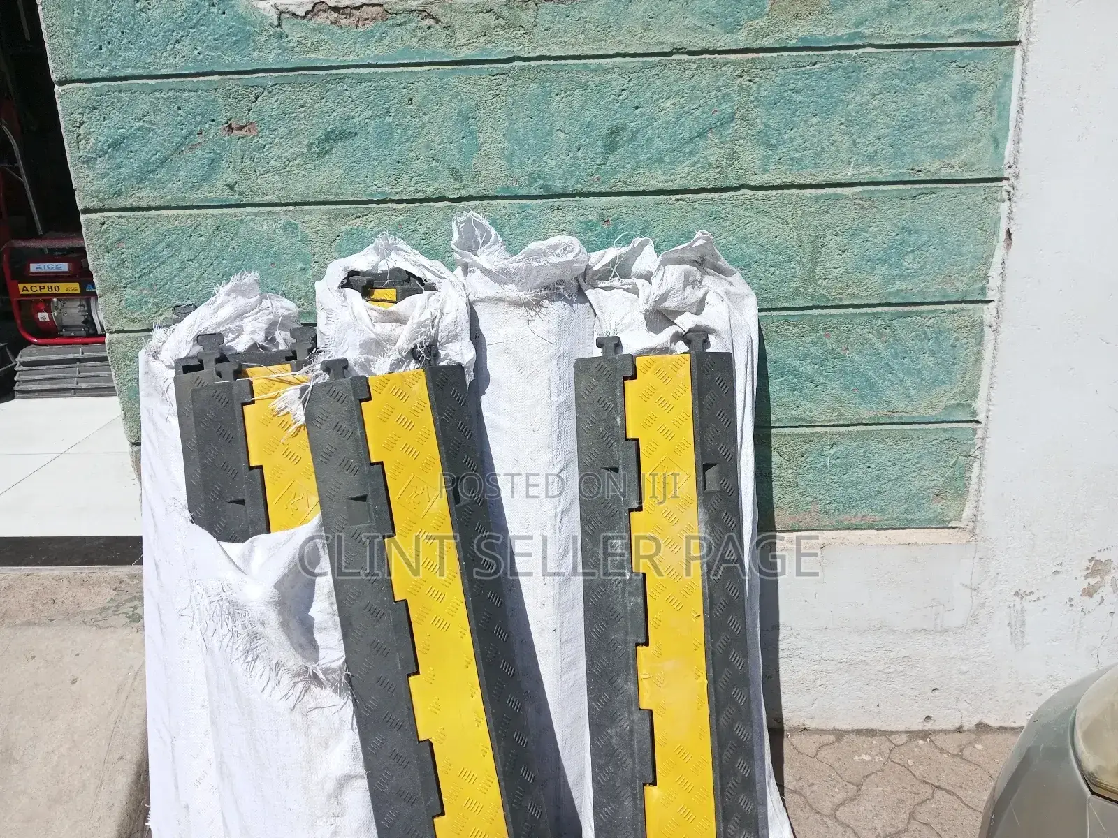 Rubber Ramp, Two Channel Cable Rubber Protector.