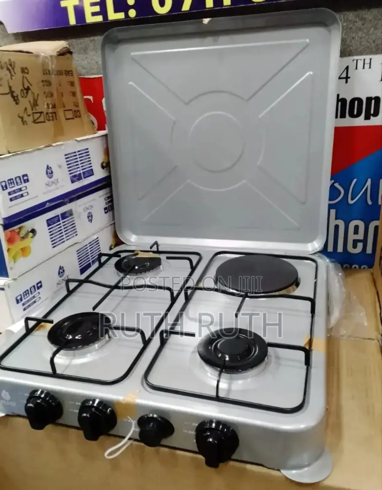 Nunix 3 Burner 1 Hot Plate Electric Table Top Gas Stove