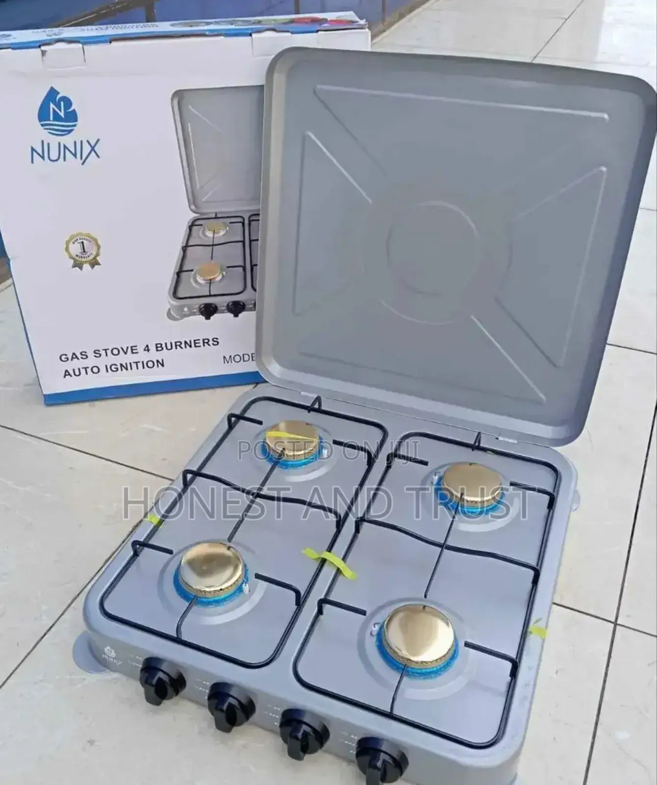 Nunix 4 Burner Table Top Gas Cooker