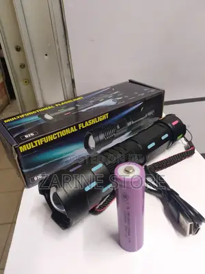 4 Mode of Light Flashlight Torch Uses 3.7v Battery