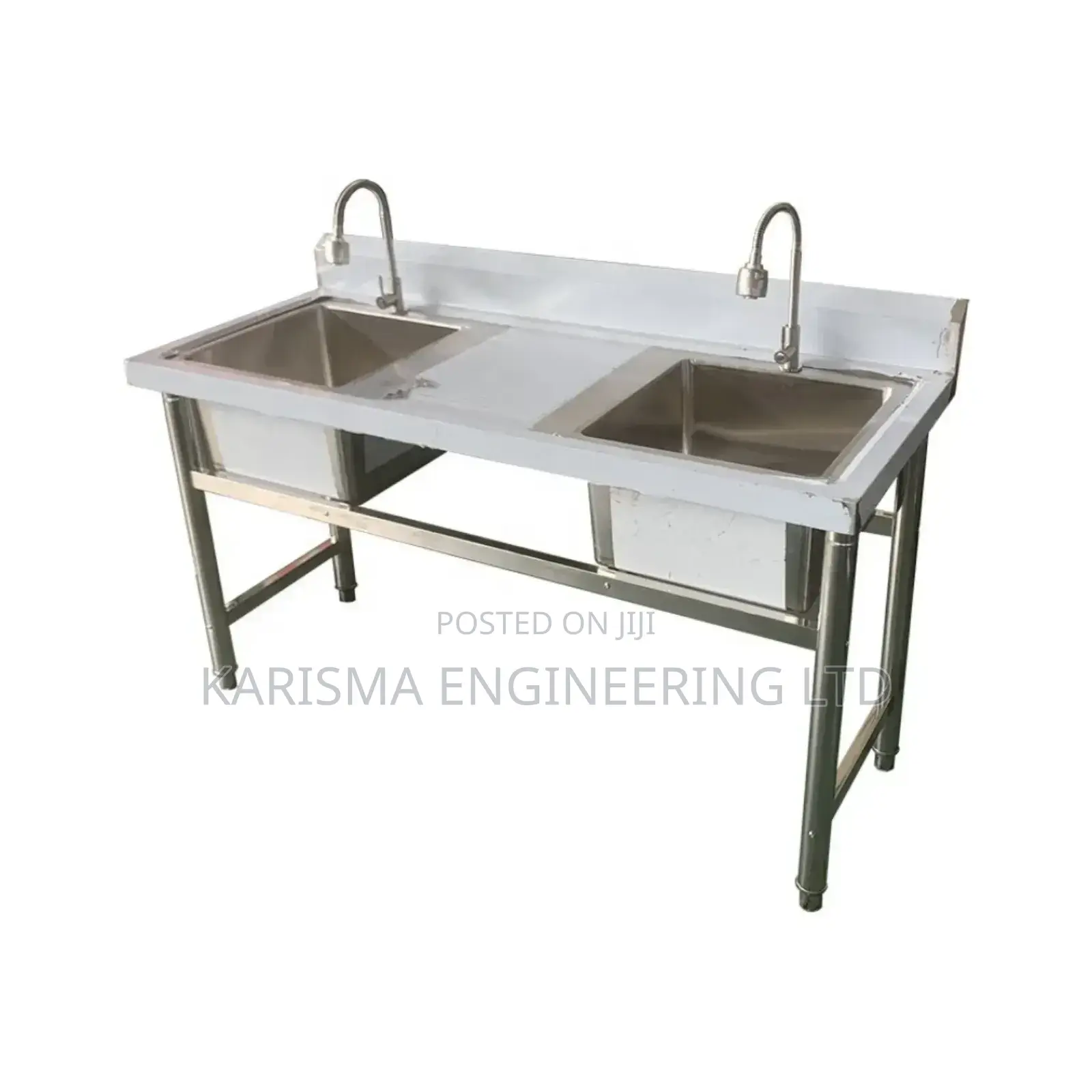 Commercial Double Sink Cleaning/Scrub Sink