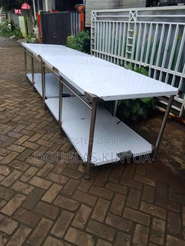 Modern Stainless Steel Working Table. - main view