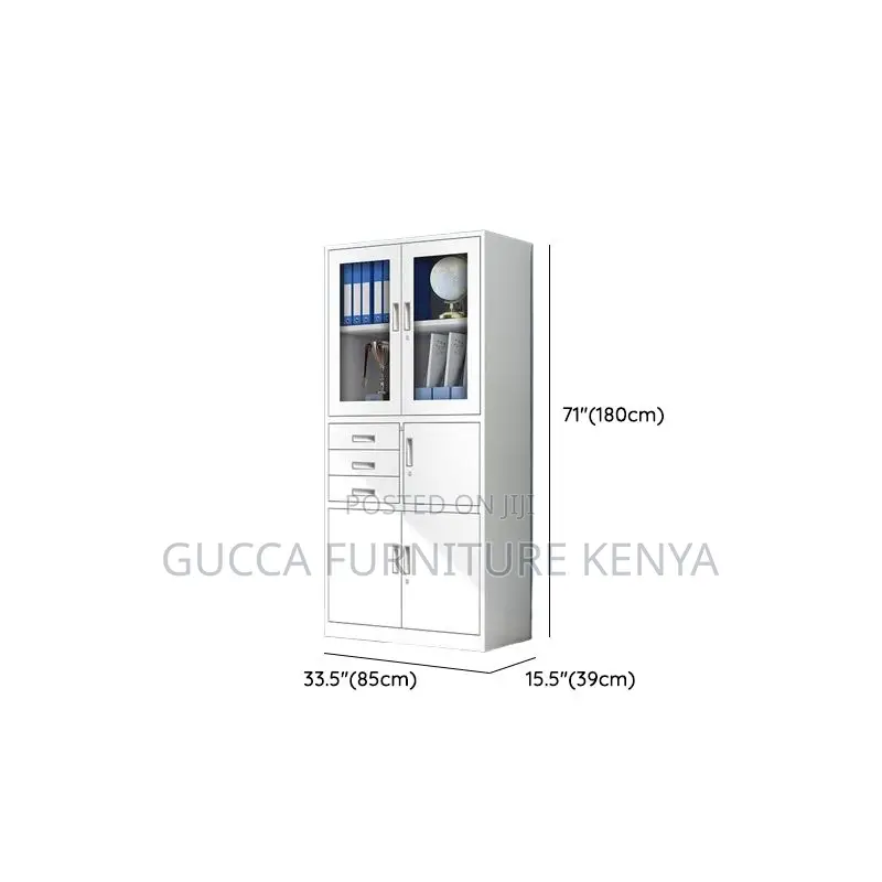 Cabinets: White Steel Supplies Storage Cabinet With Safe
