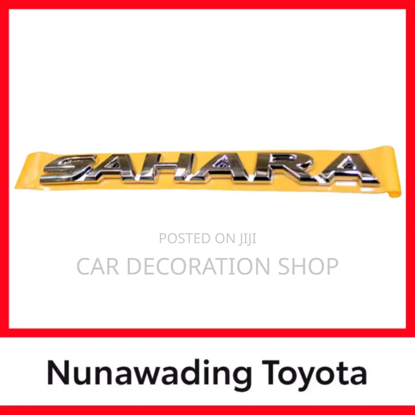 Abs Chrome Silver SAHARA Trunk Emblem