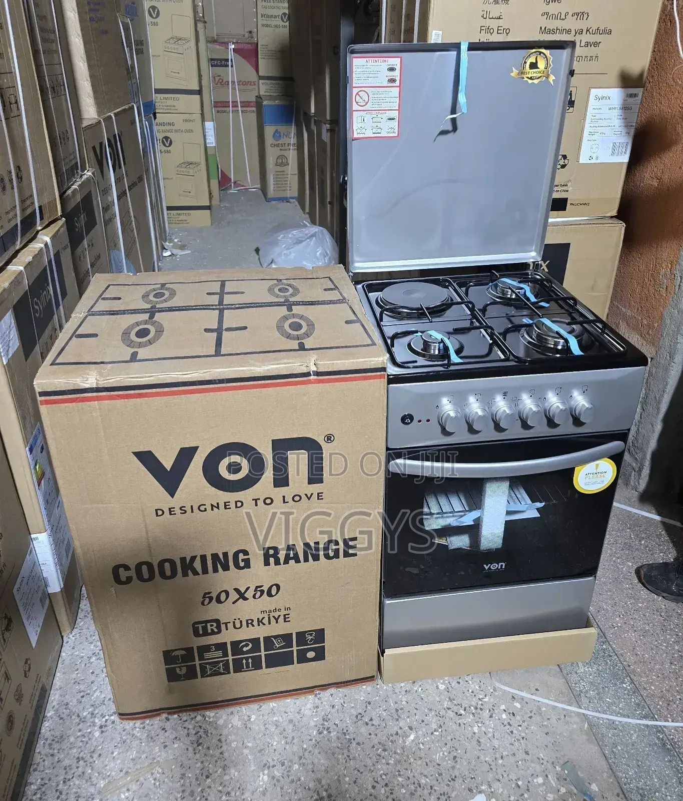 50 * 50 Von 3+1 Free Standing Cooker With Electric Oven