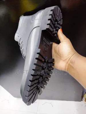 Grey Leather Timberland Boots for Men
