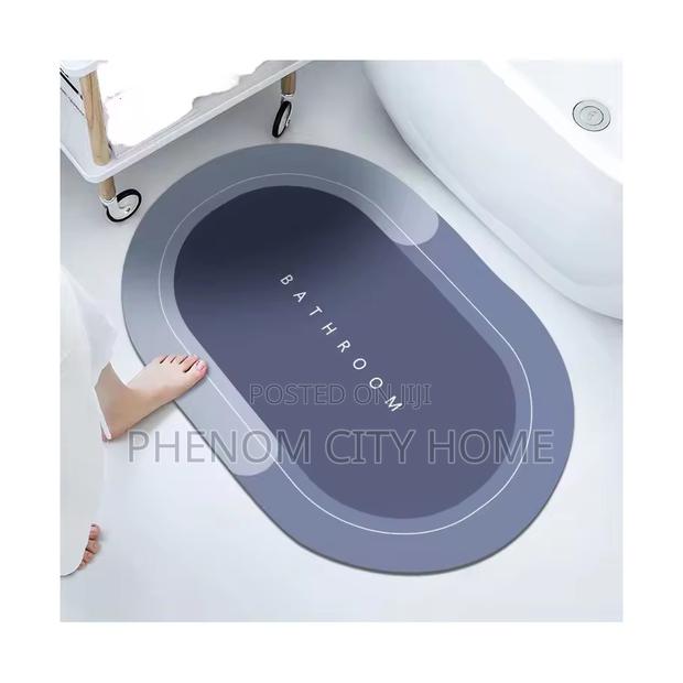 Absorbent Small Grey Bathroom Mats - thumbnail 2
