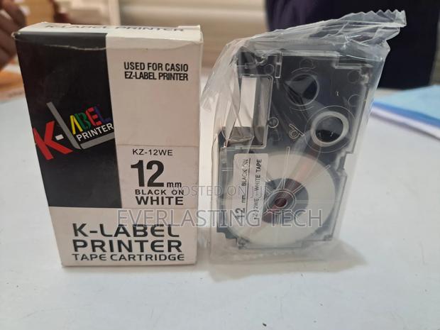 Dymo 12mm Black on White Label Tape - main view