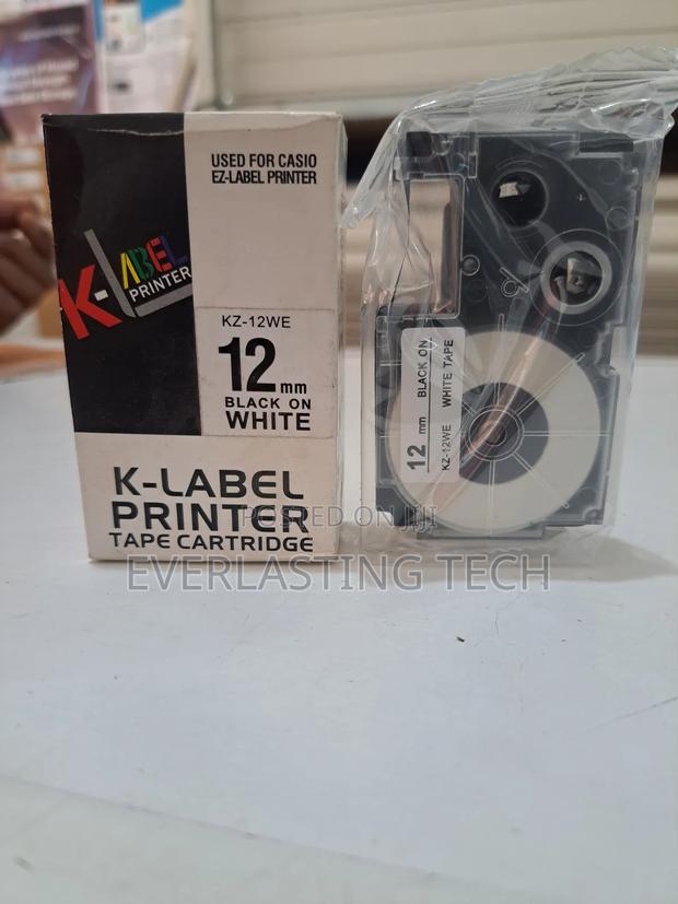 Dymo 12mm Black on White Label Tape - thumbnail 2