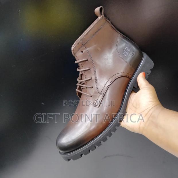 Coffee Brown Timberland Leather Boots for Men
