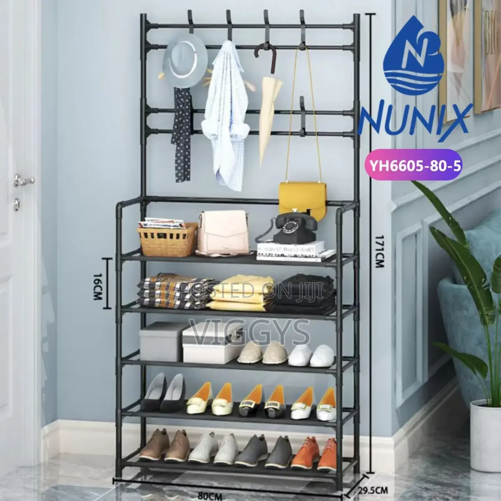 Nunix All-in-1 Shoe Rack/Coat Rack/Cloths Hanger
