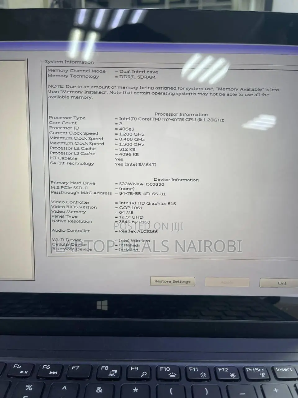 Laptop Dell Latitude 12 7275 8GB Intel Core Ultra 7 SSD 256GB