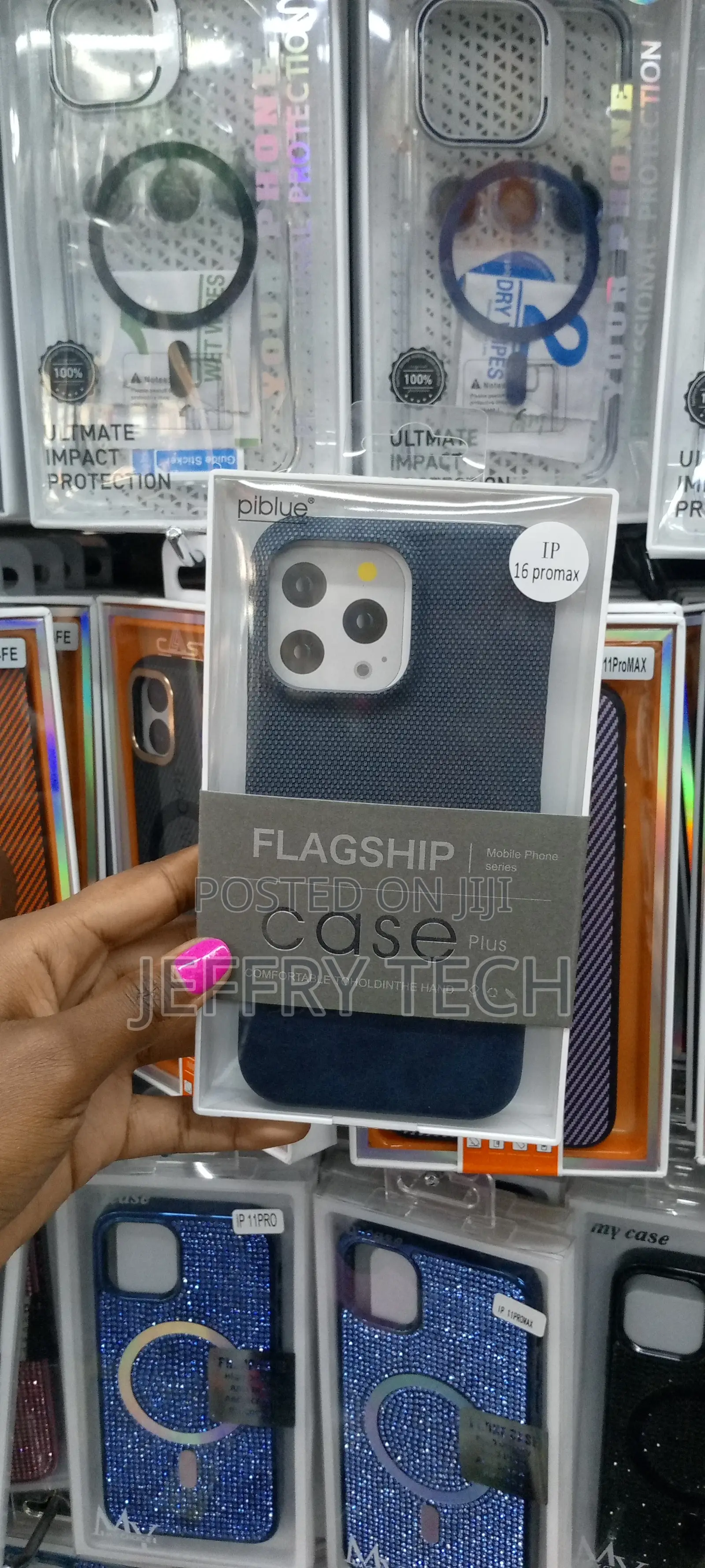 Nylon Carbon Fiber for iPhone 16 Pro Max -Blue