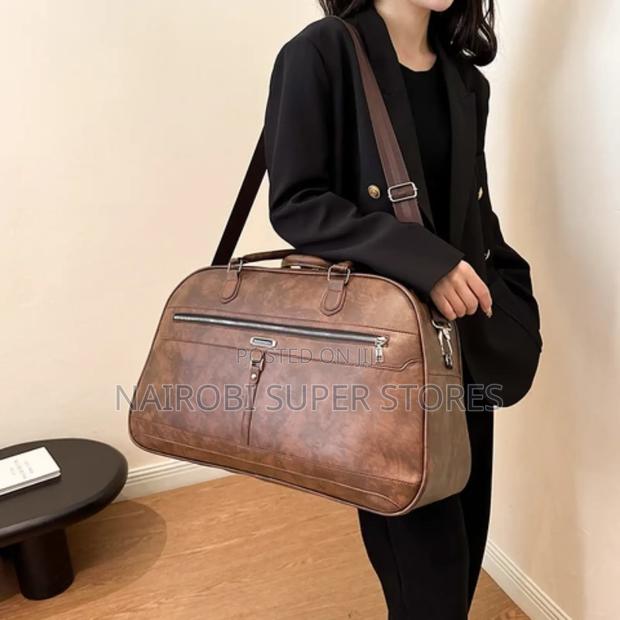 Leatherware Duffel Bag With Shoulder Strap Leather - thumbnail 2