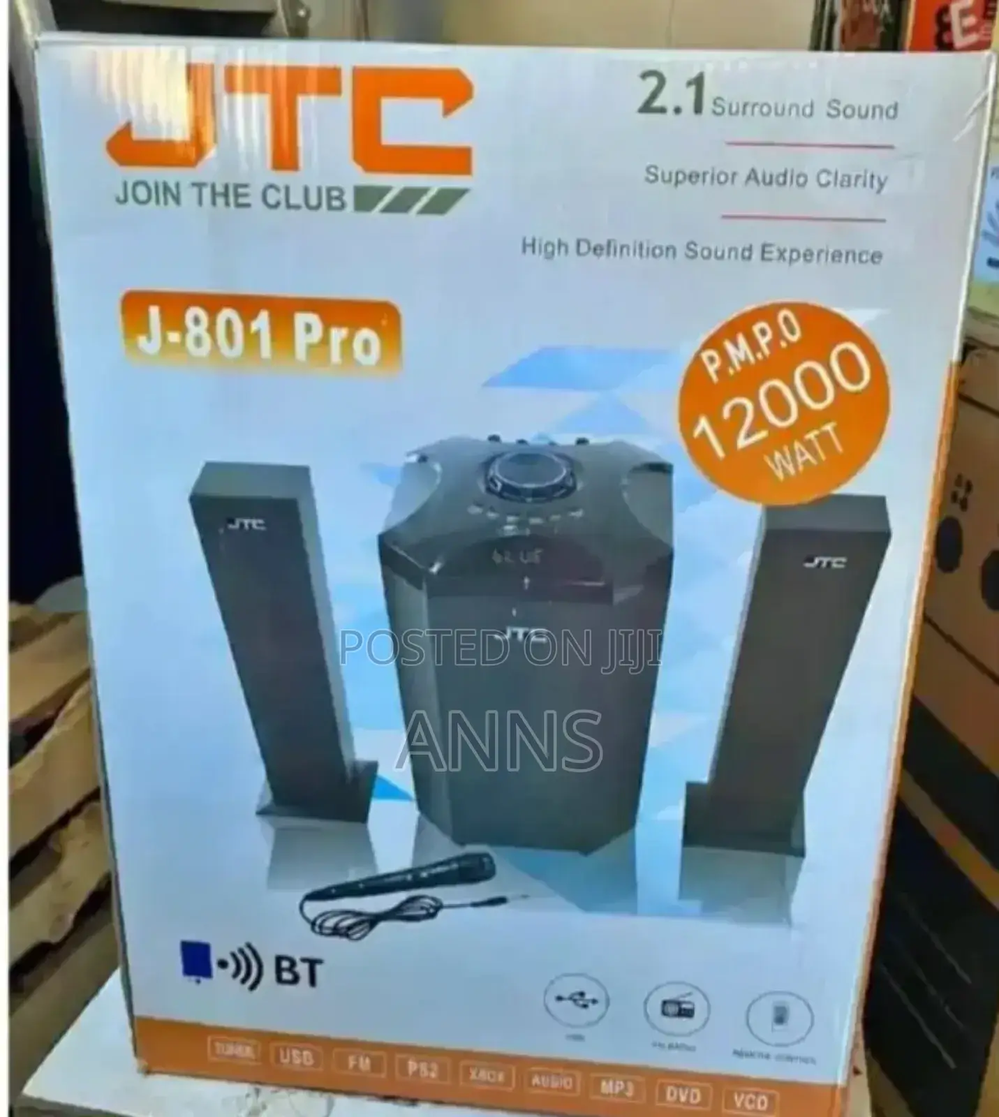 JTC 2.1ch Great 12000watts Home Theatre System