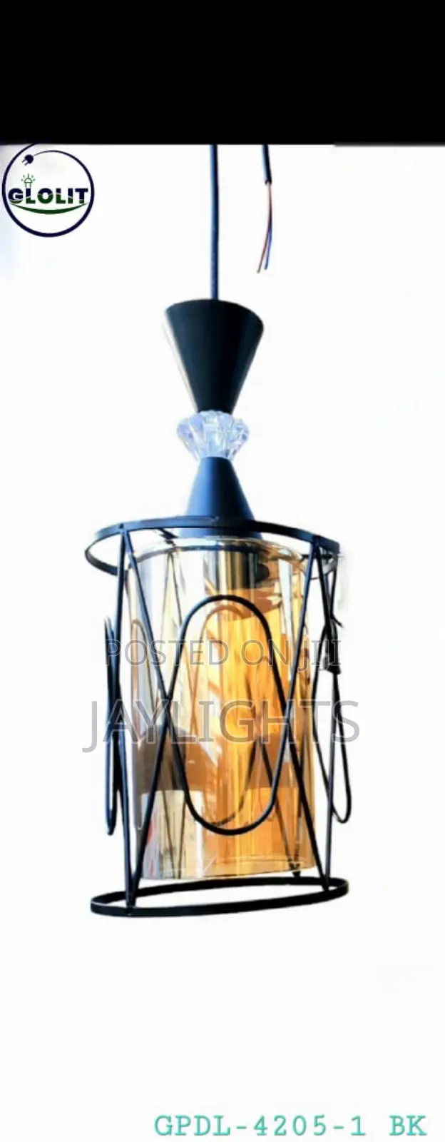 Luxury Single Hanging Glass Chandelier