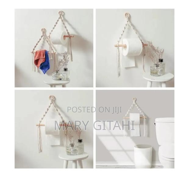Toilet Paper Holder Tapestry Macrame Vintage at  - thumbnail 2