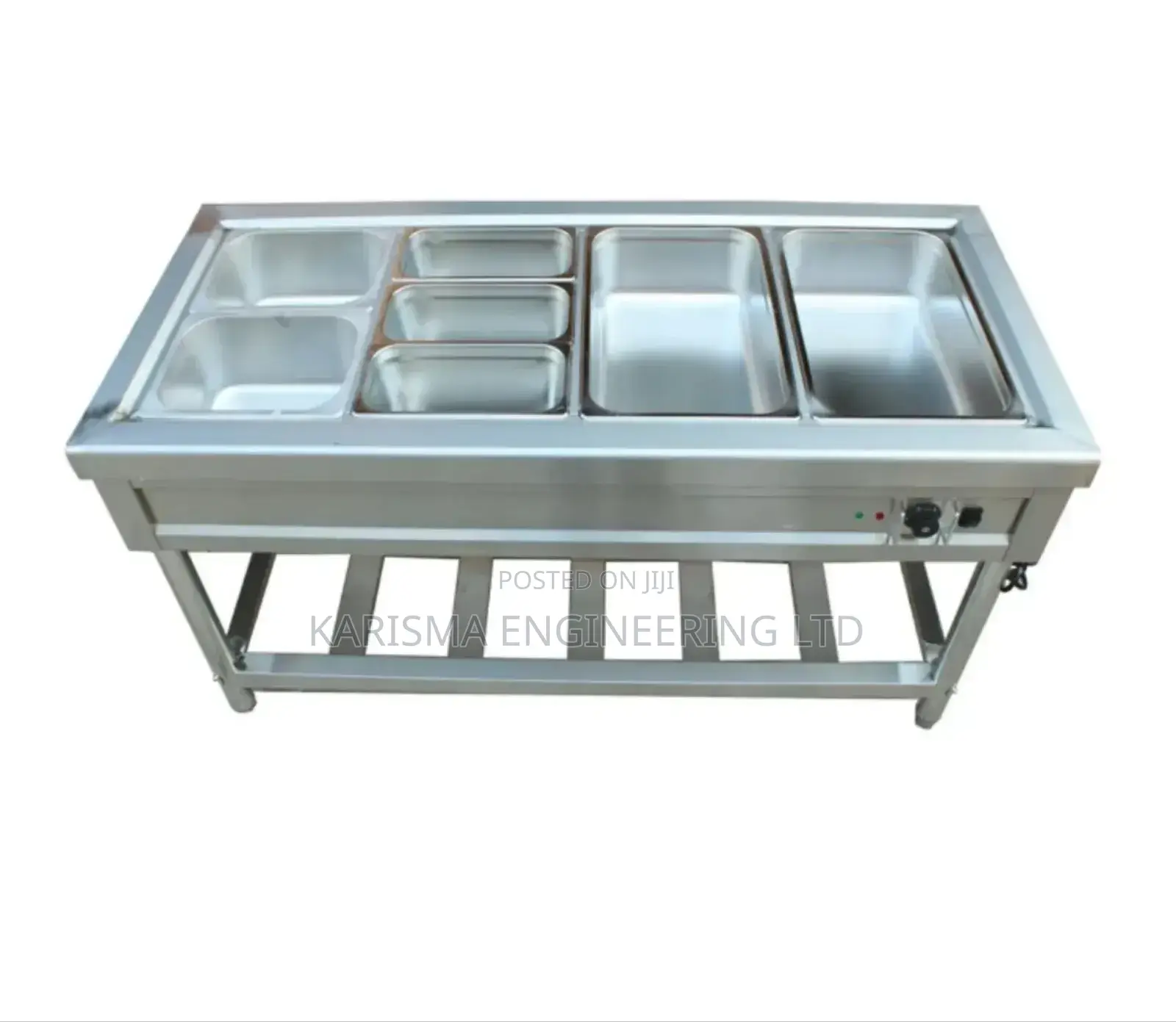 Stainless Steel Four Inserts Food Warmer