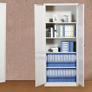 Cabinets:Trendy Chalk Steel 2-Locking Door Office Cabinet