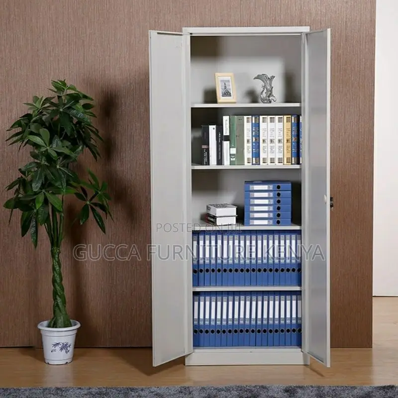 Cabinets:Trendy Chalk Steel 2-Locking Door Office Cabinet