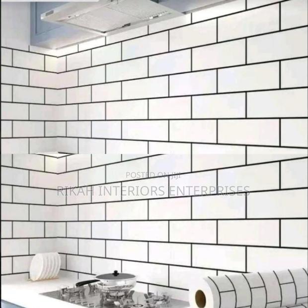 White and Black Brick Contact Papers