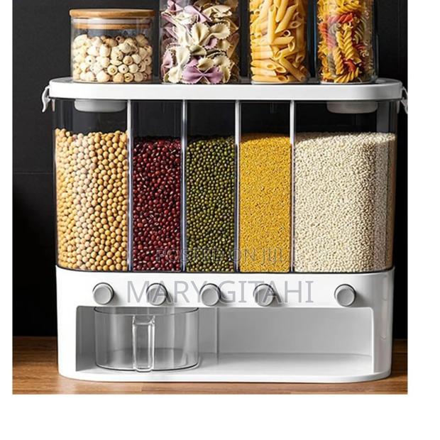 Acrylic Partitioned Rice/Cereal Dispenser ☆ - main view