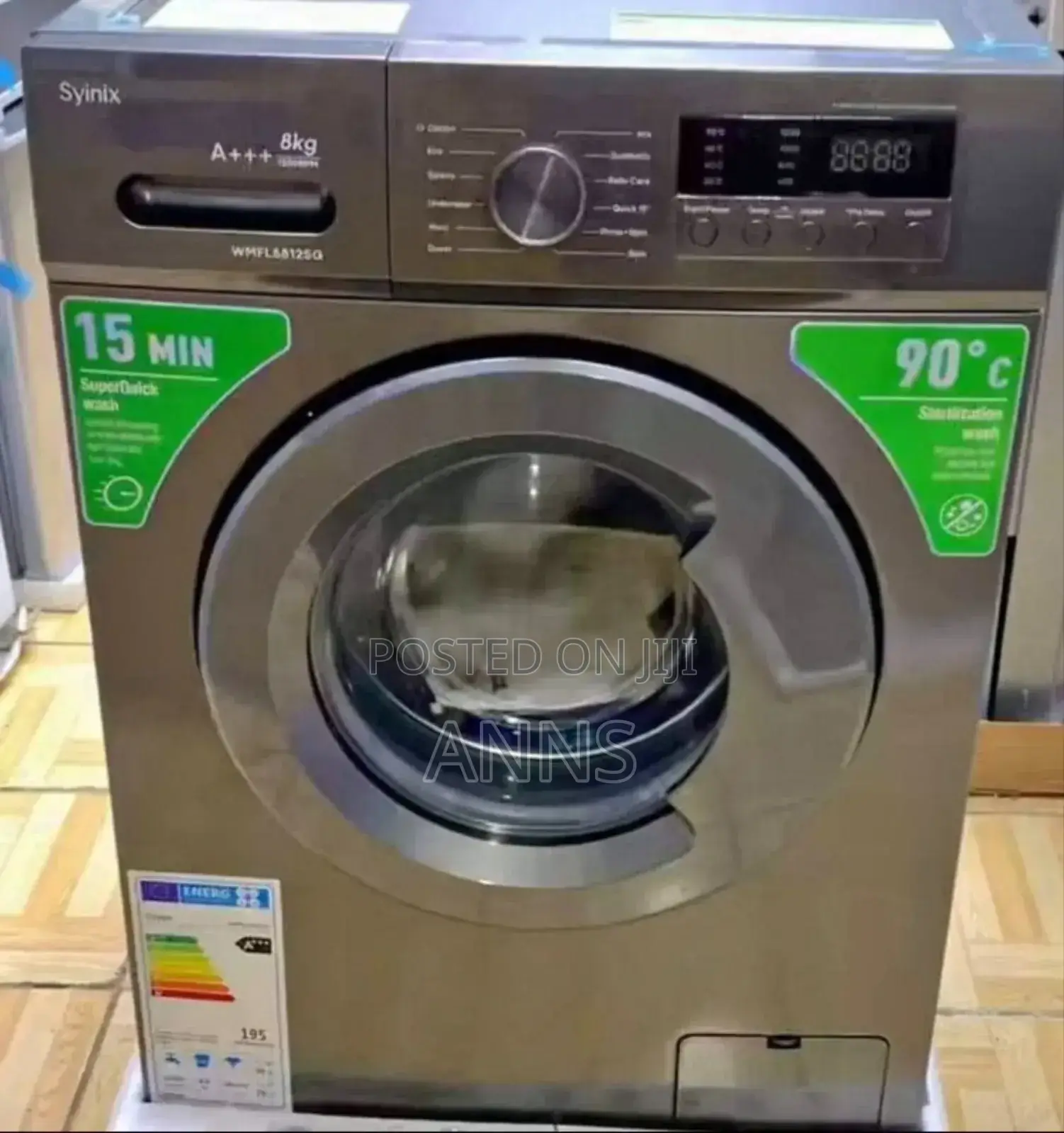 Syinix 8kgs Front Load Wash and Spin Laundry Washer