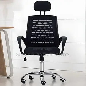 Office Chairs: Ergonomic Mesh Study Headrest Swivel Seat