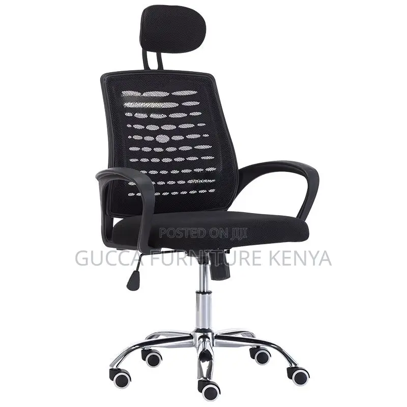 Office Chairs: Ergonomic Mesh Study Headrest Swivel Seat